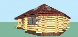Проект бревенчатого дома. Рубка сруба дома "под скобель" (под усадку)