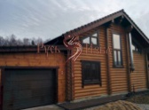 Деревянный, жилой дом из круглого леса с гаражом в Подмосковье, Видное