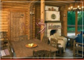 Интерьер деревянного дома из бревна в старом русском стиле