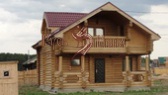Рубленый дом с балконом из северного леса в Подмосковье, Волшебная страна.