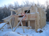 Сруб дома-бани из зимнего леса из Архангельска в Московской области.