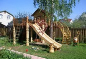 Детский городок рубленный вручную из дерева