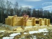 Строительство дома из зимнего сруба на готовом фундаменте. Серпуховский район, МО